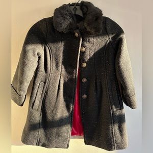 Girl’s Jessica Simpson Black Dress Coat -Size 6X